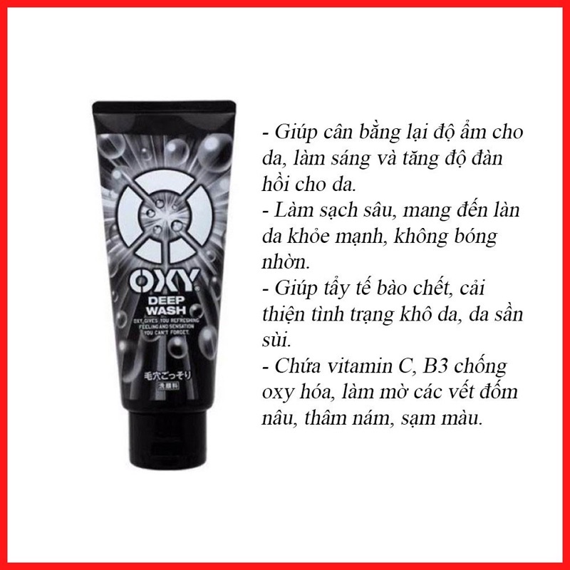 Sữa rửa mặt nam Oxy 130g nội địa Nhật