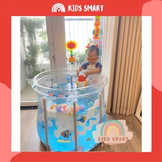 💎💎CHÍNH HÃNG💎💎 Bể Bơi Đứng Thành Cao Trong Suốt Size Đại 70 x 70 Cm