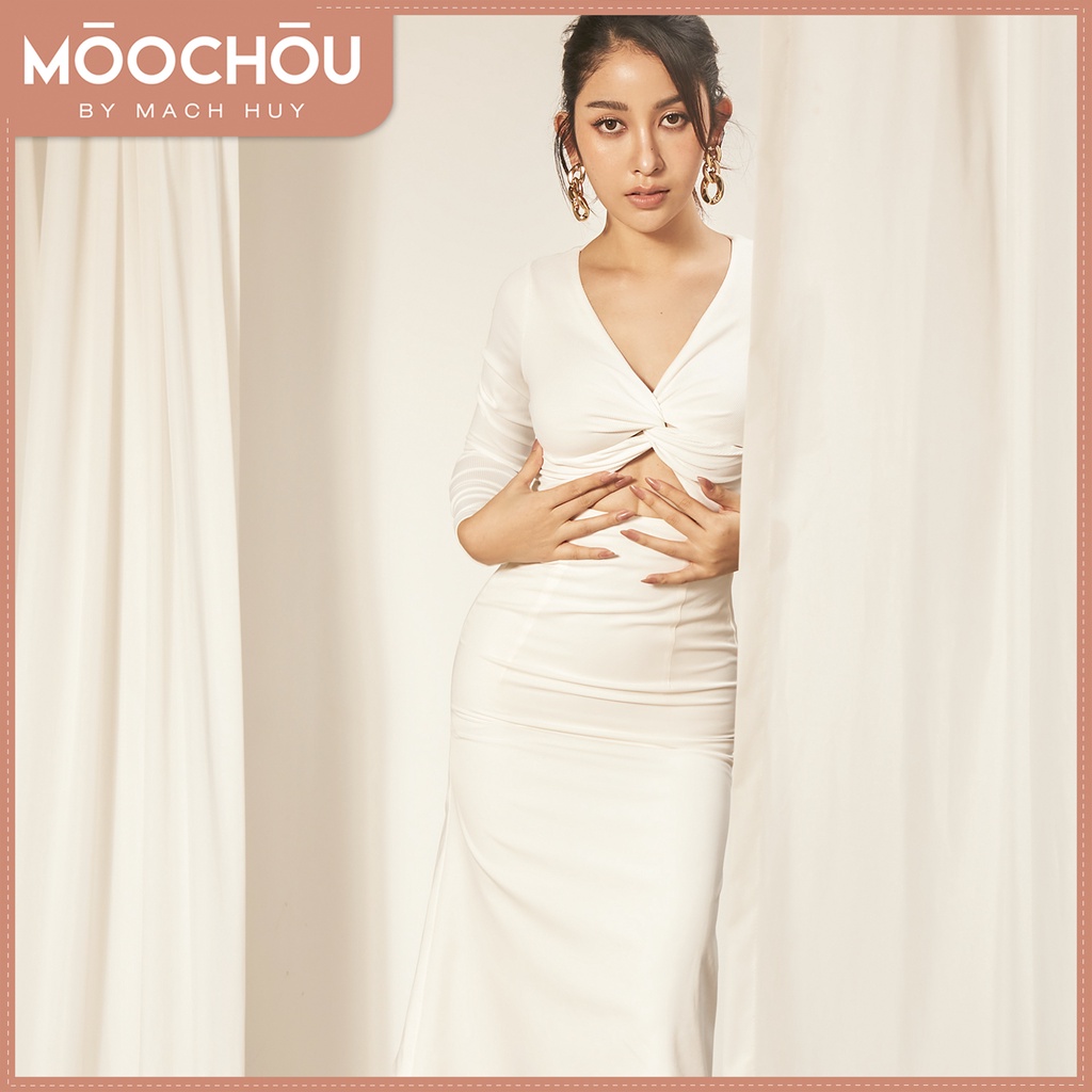 ĐẦM ÔM BODY SỌC GÂN ĐIỂM NHẤN SEXY TÔN DÁNG RYLEE DRESS - MOOCHOU