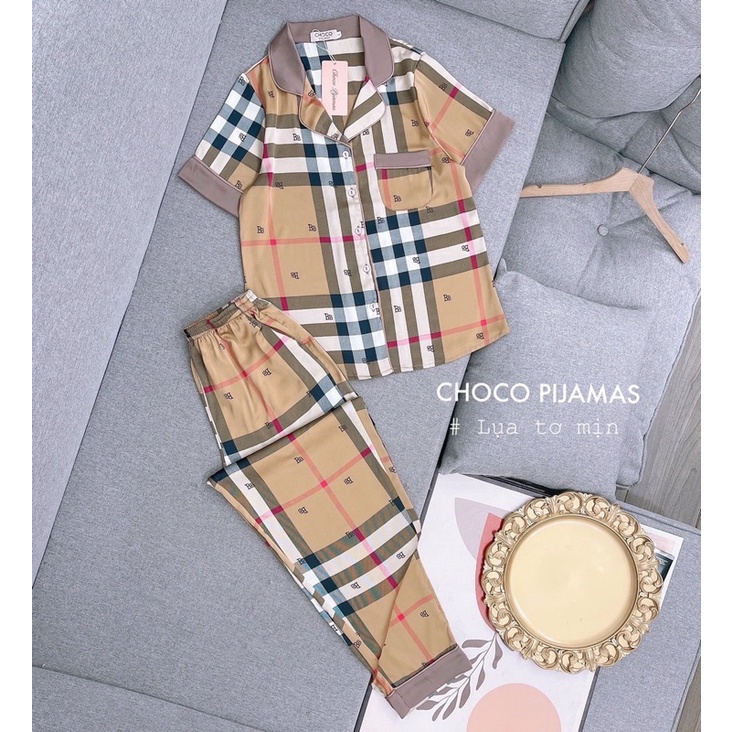 bộ lụa BBR hot hit hãng sam choco hoạ tiết trang nhã đẹp chuẩn ảnh
