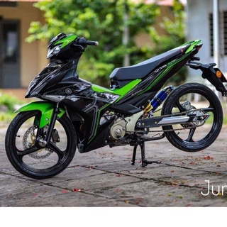 Tem rời exciter 150 y16zr đen phối xanh lá