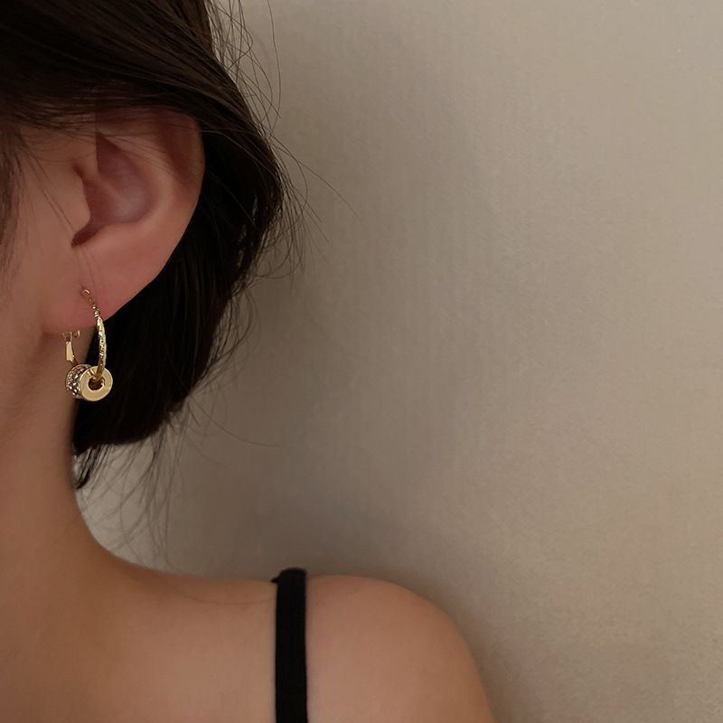 Bông tai bạc S925 - Khuyên tai bạc Ý lu thống tài lộc siêu sang trọng, thanh lịch Zaza accessories KT8041
