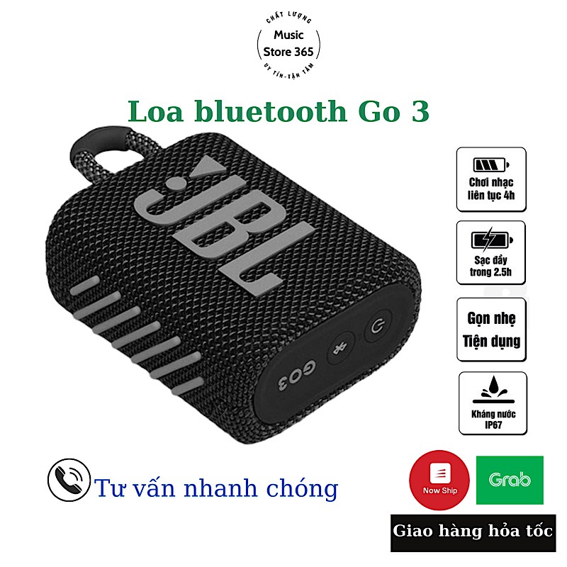 Loa Bluetooth Go3 - Nhiều Màu - Bảo Hành 6 Tháng