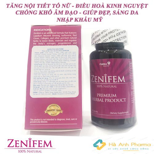 Viên uống ZENIFEM VigoOneXL giúp tăng nội tiết tố nữ điều hoà kinh nguyệt sáng da hộp 60 viên