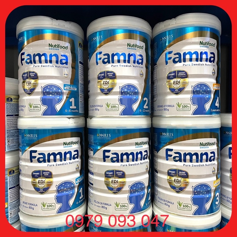 Sữa Famna ( NutiFood - Nhập khẩu Thụy Điển ) đủ số cho các bé