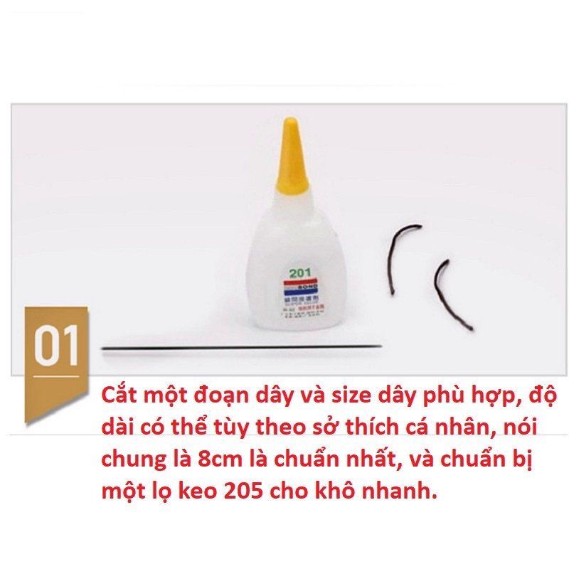1 mét dây dù rỗng, dây dù đầu cần không lõi