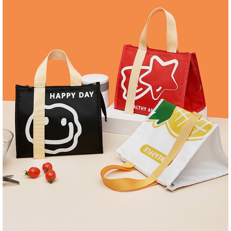 Túi Đựng Cơm Trưa Giữ Nhiệt Họa Tiết Hoạt Hình Dễ Thương Phong Cách 2022