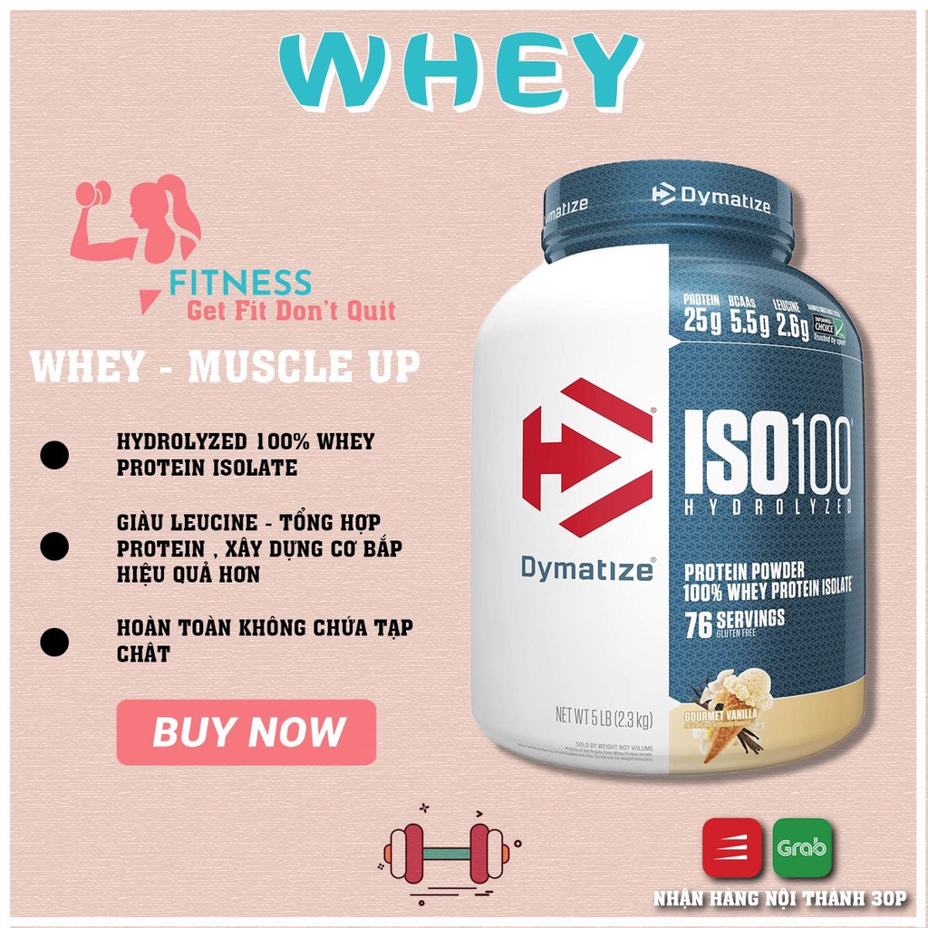 WHEY ISO100 5LBS (2KG3) 💪GIÁ ÊM CÒN FREESHIP💪 SỮA DINH DƯỠNG , SỮA TĂNG CƠ , TĂNG CƠ , HÀNG CHÍNH HÃNG DYMATIZE