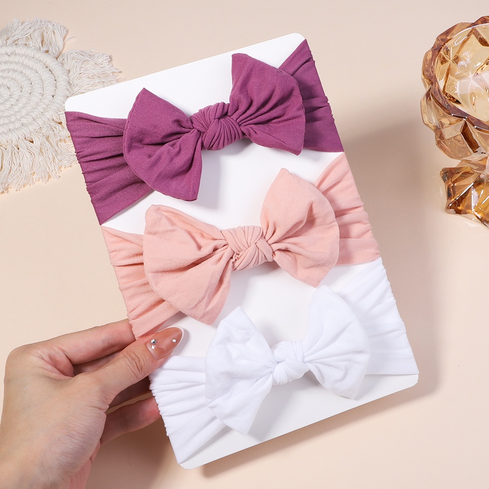 KIDSBOWS Set 3 Băng Đô Nơ Nhiều Màu Sắc Cho Bé Gái