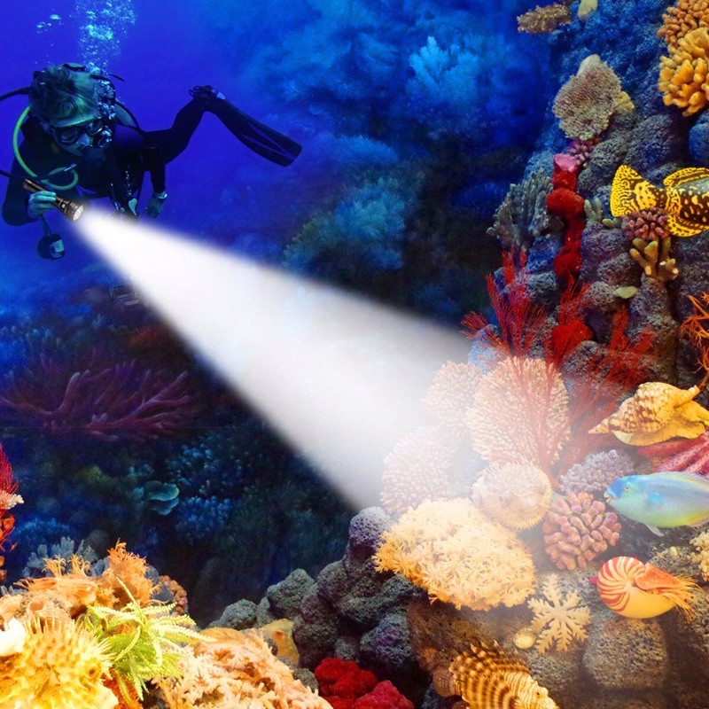 Đèn pin lặn Biển Wurkkos DL70 13000 Lumen Đèn lặn bình dưỡng khí 4 Led Cree XHP50.2 DL40 Samsung LH351D 2 pin 26650