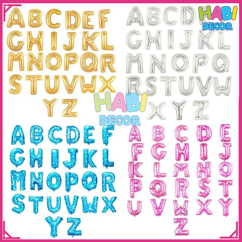 [3,9k/chữ] Bóng chữ cái ghép tên trang trí sinh nhật, thôi nôi cho bé trai, bé gái, trang trí phòng cưới, noel BB03 | BigBuy360 - bigbuy360.vn