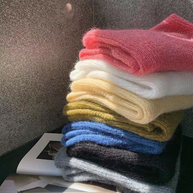 Áo Sweater Cổ Chữ V Phong Cách Hàn Quốc Thanh Lịch Cho Nữ