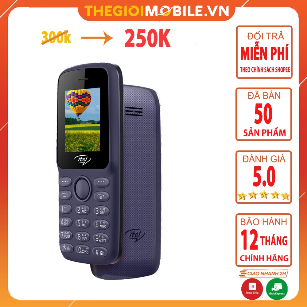 Điện thoại người già nghe gọi Itel IT2163 pin trâu loa to - Hàng chính hãng.