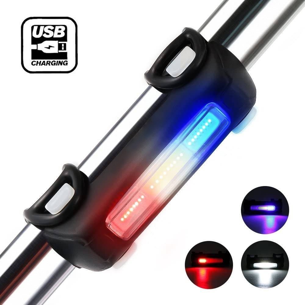 USB bicycle super bright rear light, 7 lighting modes