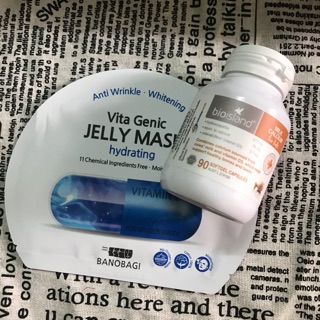 Combo mặt nạ banobagi và canxi milk bioisland