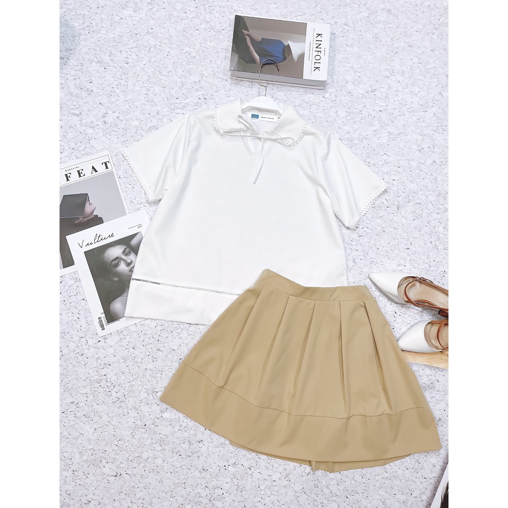 SET BỘ ÁO PHỐI REN CV LI CHUN SAU -PHONG CÁCH SCHOOL GIRL TRONG TRẺO - GIRL FROM NOWHERE cực hot đây!