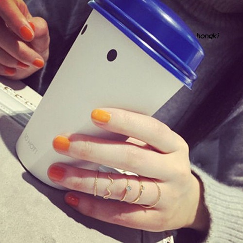 Bộ 5 Nhẫn Đeo Đốt Ngón Tay Thời Trang Cho Nữ