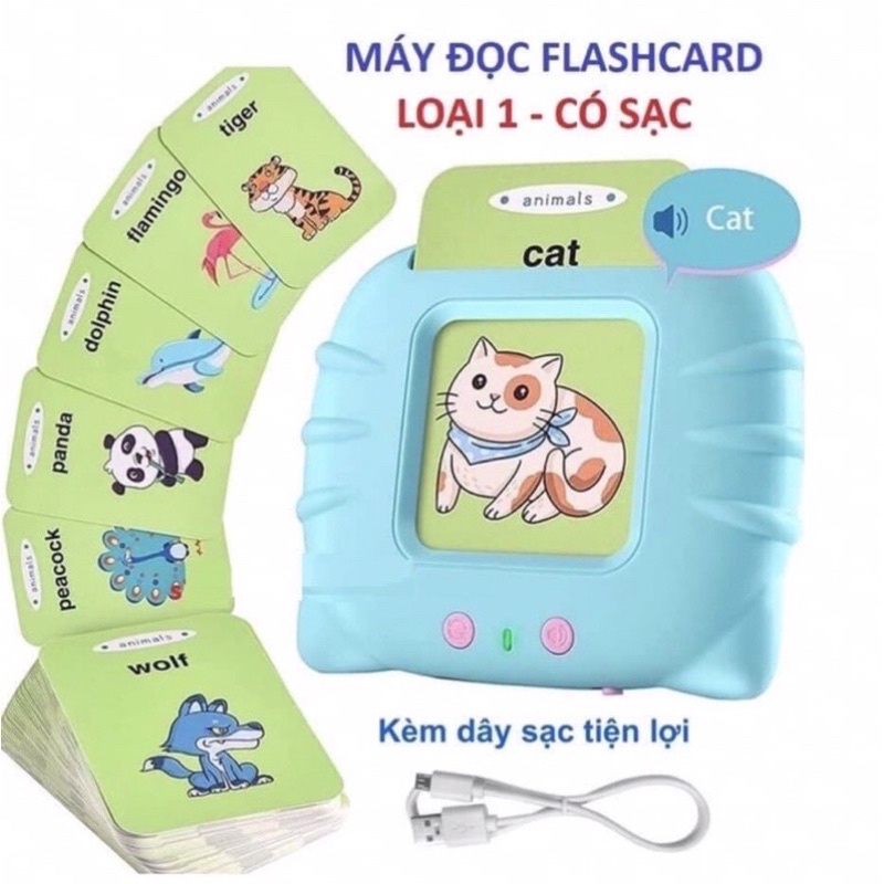 Máy Đọc Thẻ Flashcard Tiếng Anh Dành Cho Trẻ Em Gồm 224 Từ Vựng Không Có Sóng Điện Từ Dành Cho Bé