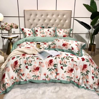 Bộ chăn ga và vỏ gối - lụa tencel 100s mát lạnh thách thức mùa hè