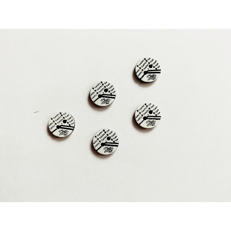 Set 50 nút nhựa trắng hoạt hình