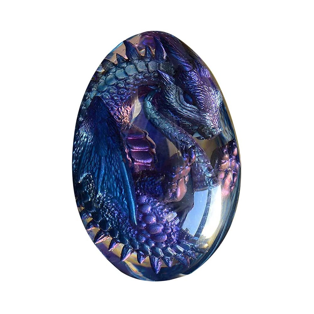 Quả trứng rồng bằng nhựa resin trong suốt dùng trang trí nhà cửa
