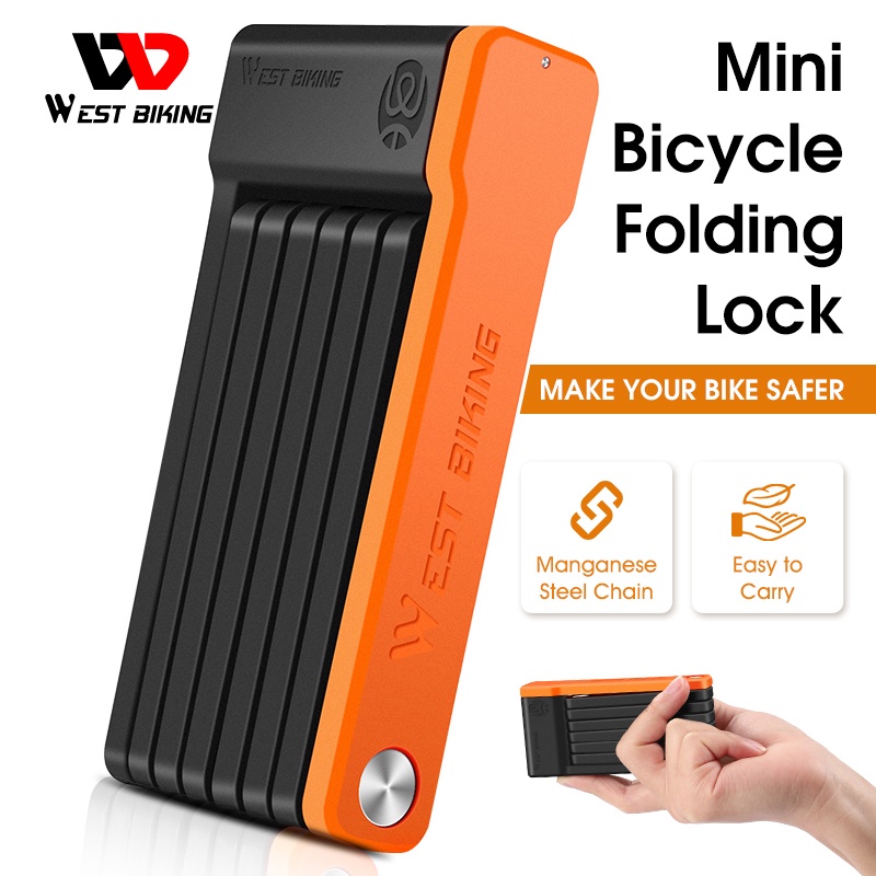 Khóa xe đạp mini WEST BIKING bằng hợp kim thép chống trộm