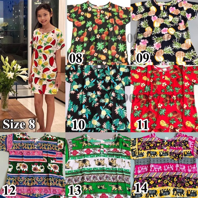 Bộ tole trái cây mặc nhà cho bé
