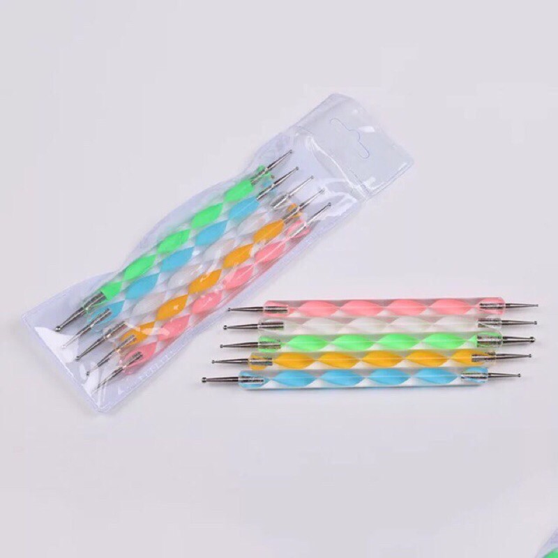 Set 5 bút chấm bi, cọ chấm bi vẽ móng, làm nail chuyên dụng
