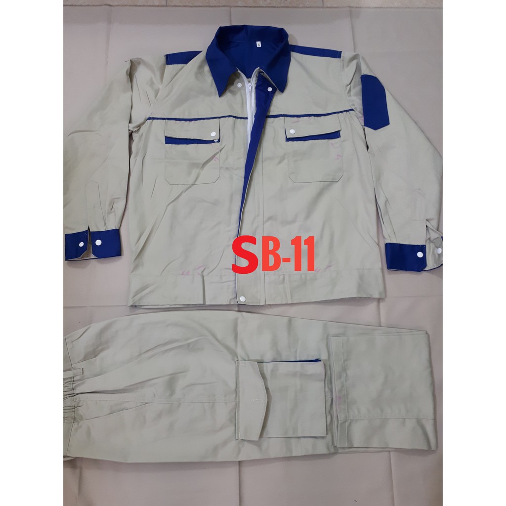 Bộ quần áo bảo hộ lao động phối màu - SB11
