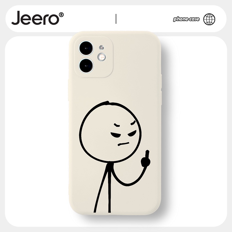 Ốp Điện Thoại JEERO hoạt hình cặp đôi dễ thương đẹp cho iphone 14 13 12 11 Pro Max SE 2020 X XR XS 8 7 ip 6S 6 Plus kute HFF1233