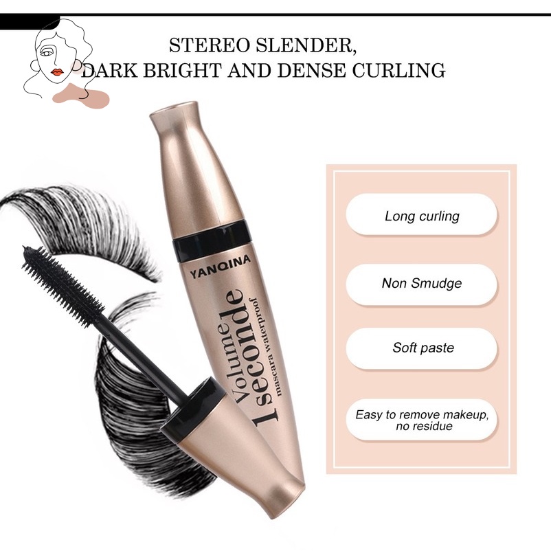 Mascara Sợi 3D Màu Đen Làm Dài Mi Chống Nước Lâu Trôi 10ml