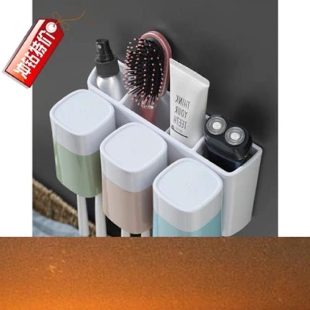 Kệ cắm chải 3 cốc ECOCO không cần khoan tường 1402 QH's