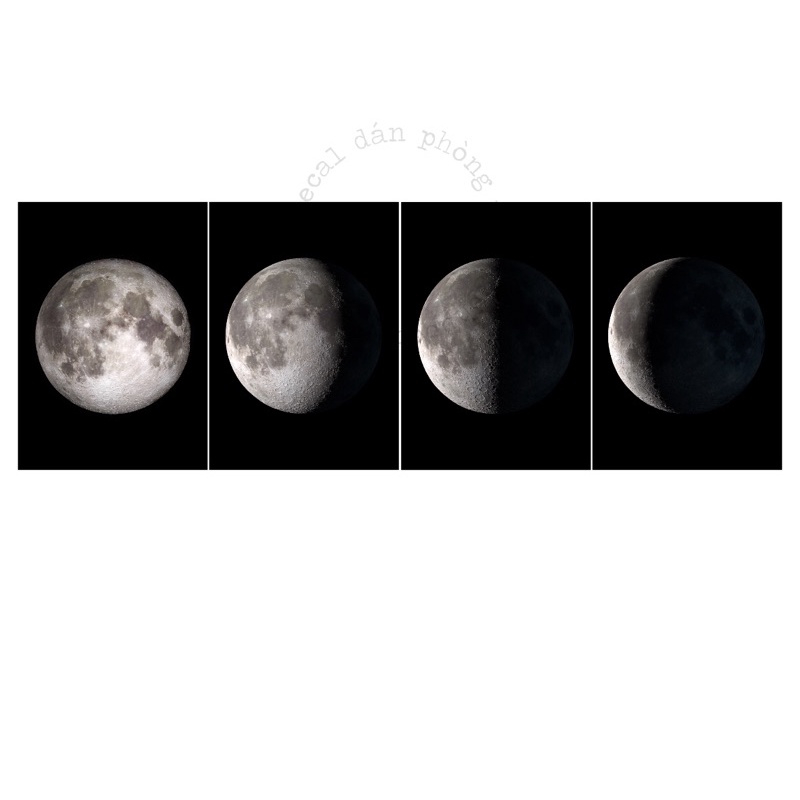 Bộ ảnh moon size a4  trang trí decor phòng ngủ- góc chill