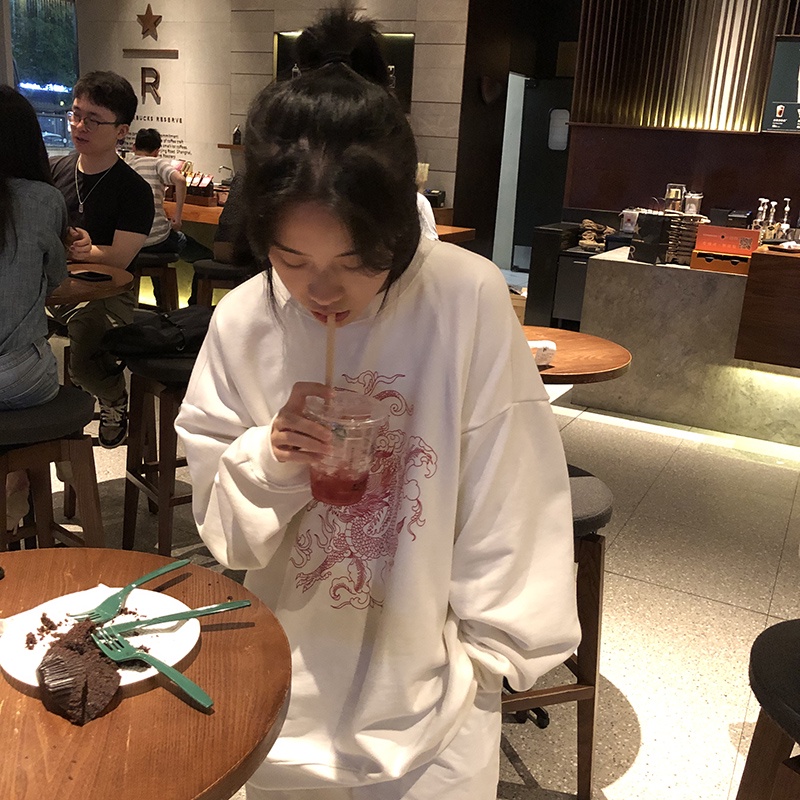 NRVP Áo Hoodie Thiết Kế Đơn Giản Thời Trang Hàn Quốc Cho Nữ