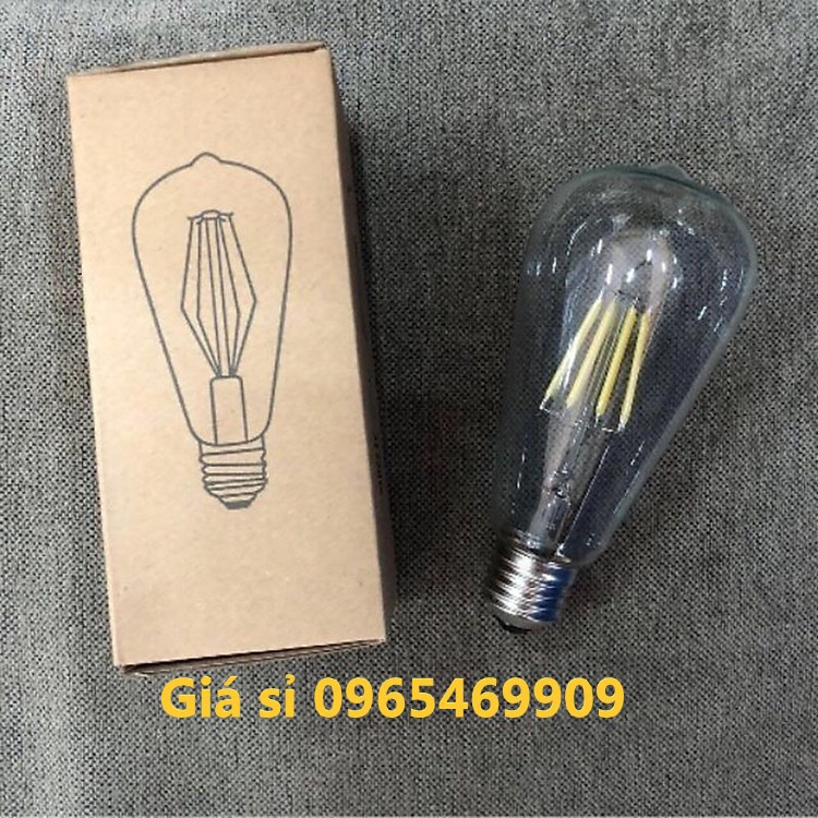 Bóng đèn tròn trang trí led Edison ST64 4w thay thế bóng sợi đốt