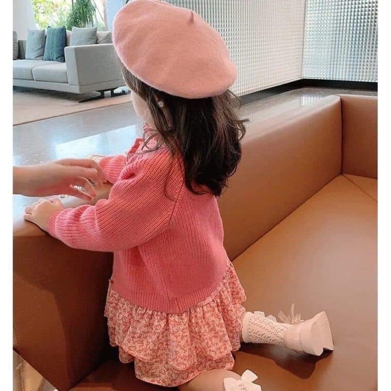 Set áo cardigan + váy