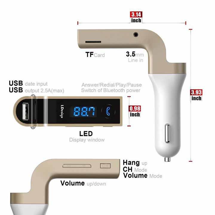 Tẩu Sạc Oto CAR G7 Bluetooth Car Changer