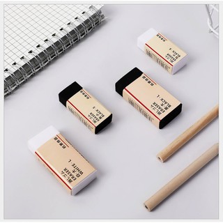 [HCM] Gôm tẩy chì 2B màu đen - trắng size S ( dài 4,2cm) - L ( dài 5,2cm )