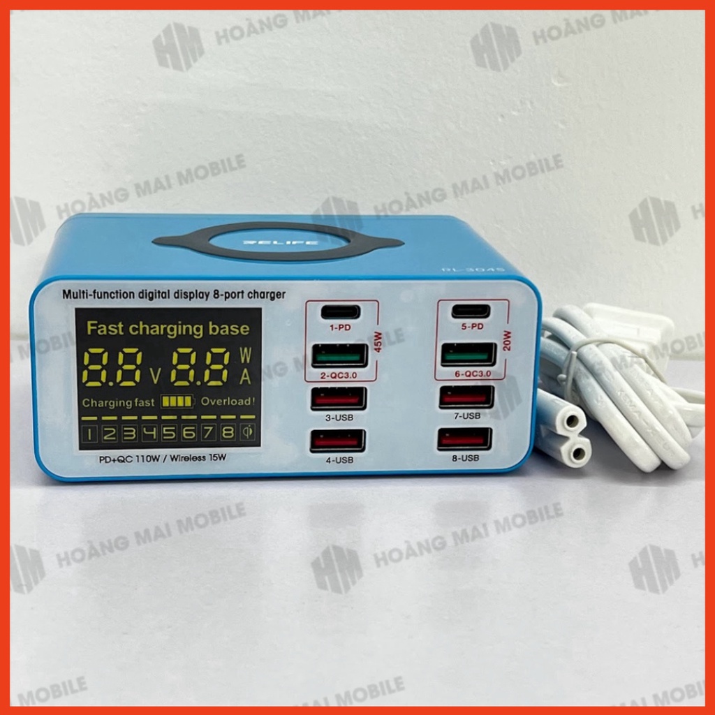 Sạc báo dòng Relife RL-304S hỗ trợ sạc nhanh, sạc không dây