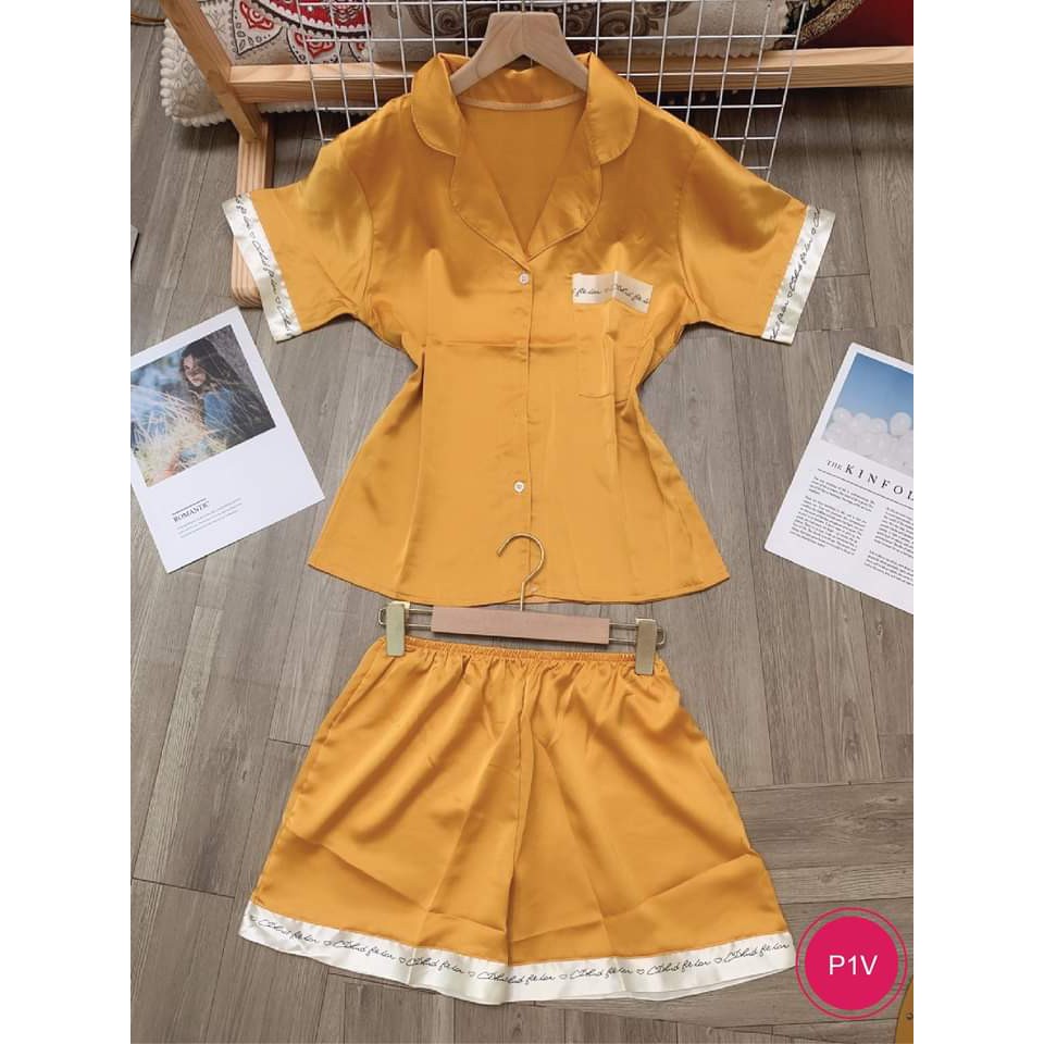 Bộ đồ ngủ nữ pijama cộc đùi bộ mặc nhà chất lụa mềm mại thoải mái dễ thương giá rẻ Hanz.vn H27
