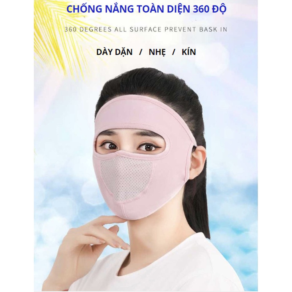 BỘ 2 MẶT NẠ ÔM GỌN MẶ CHO NỮ ĐI NẮNG BẢO VỆ KHỎI TIA UV JAPAN MASK (Xanh+Trắng)