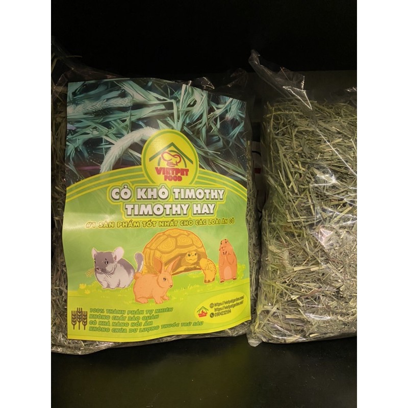 Cỏ khô timothy loại 1 dành cho thỏ, sóc, guinea pig, thú cưng ăn cỏ | Vietpetgarden