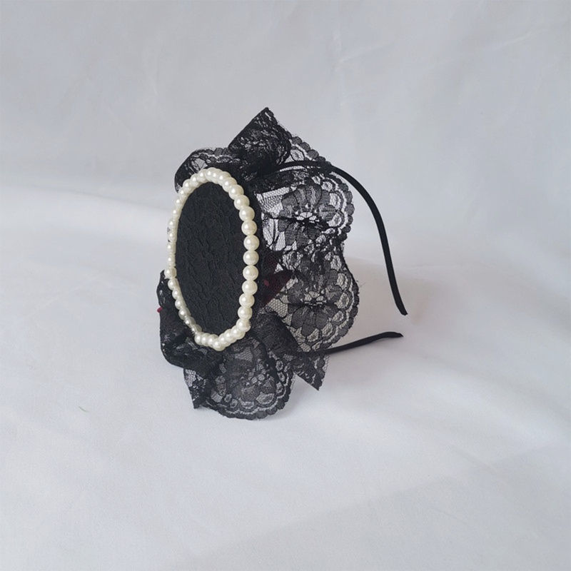 XIXI Băng Đô Ren Lưới Đính Ngọc Trai Hóa Trang Lolita Dành Cho Nữ