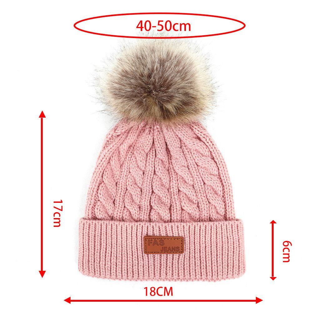 Mũ Len Beanie Đính Quả Bông Cho Bé MIHAN1