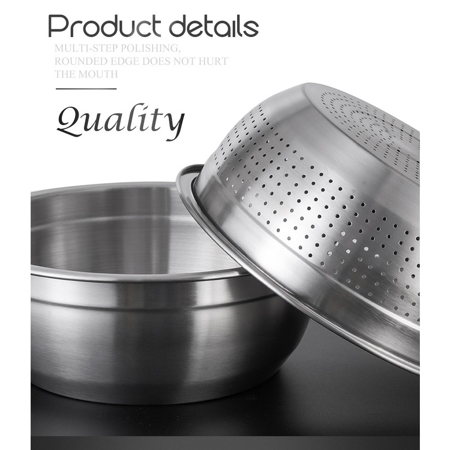 Bộ thau rổ inox 304 - Onlycook