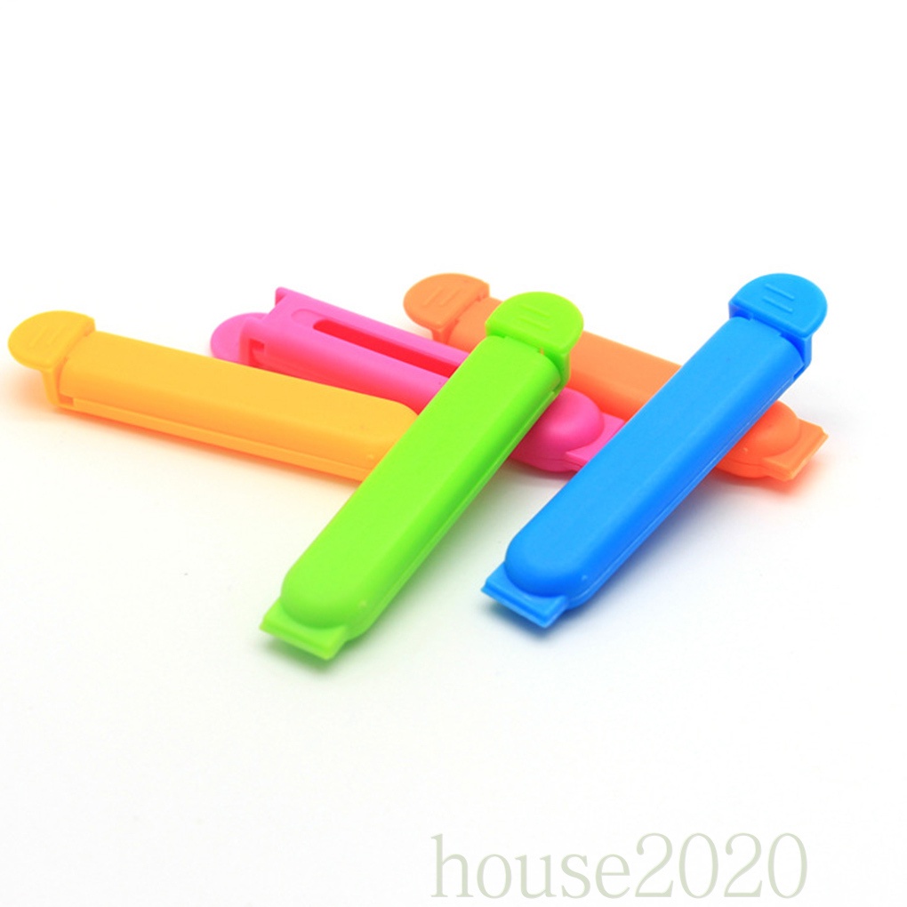 Set 10 kẹp miệng túi bằng nhựa màu sắc ngẫu nhiên tiện dụng cho nhà bếp 2020