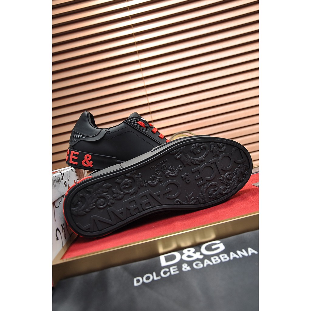 Giày thể thao nam da thật Dolce&Gabbana D&G thiết kế mặt da ấn tượng, cao cấp mang đến phong cách thời trang nổi bật