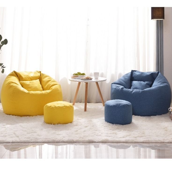 ✽❧◑Sofa Lazy Tatami Bean Bag Phòng ngủ Ban công khách Creatual Creative Mạng nhỏ dễ thương Ghế đơn màu đỏ