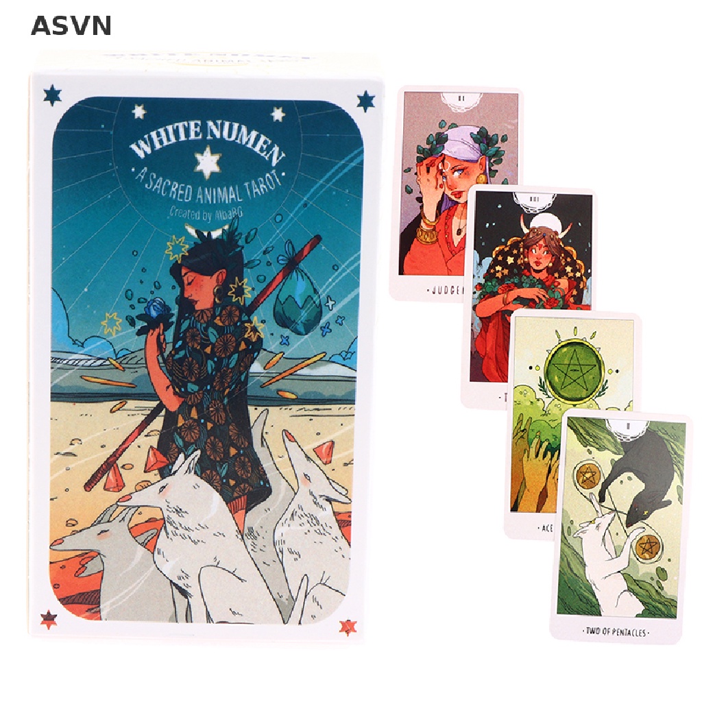 Asvn❤ Bộ Bài Tarot Trắng Giải Trí