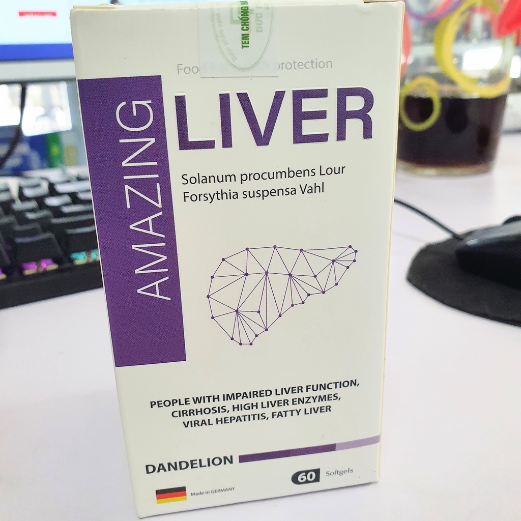 AMAZING LIVER- Bảo vệ gan, hạ men gan, phục hồi các thương tổn ở tế bào gan [Nhập khẩu Đức]